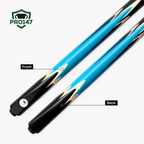 PRO147 Lancet 3/4 Joint Snooker and Pool Cue and Case Set with 9.5mm Green Layered Tip