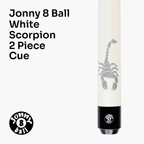 Jonny 8 Ball SCORPION 57 Inch 2 Piece Ash Snooker Pool Cue 9mm Tip with Hard Case