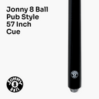 Jonny 8 Ball Pub Style 2 Piece Snooker Pool Cue Set 9.5mm Tip - TWO 57 Inch Cues