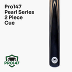 PRO147 Pearl Series Cream 57 Inch 2 Piece Snooker Pool Cue and Case Set 9.5mm Pro Leather Tip