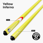 Jonny 8 Ball Inferno 2 Piece Graphite Fiberglass Snooker and Pool Cue 9.5mm Green Layered Tip