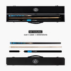 Baize Master Blackline Classic snooker cue and case set