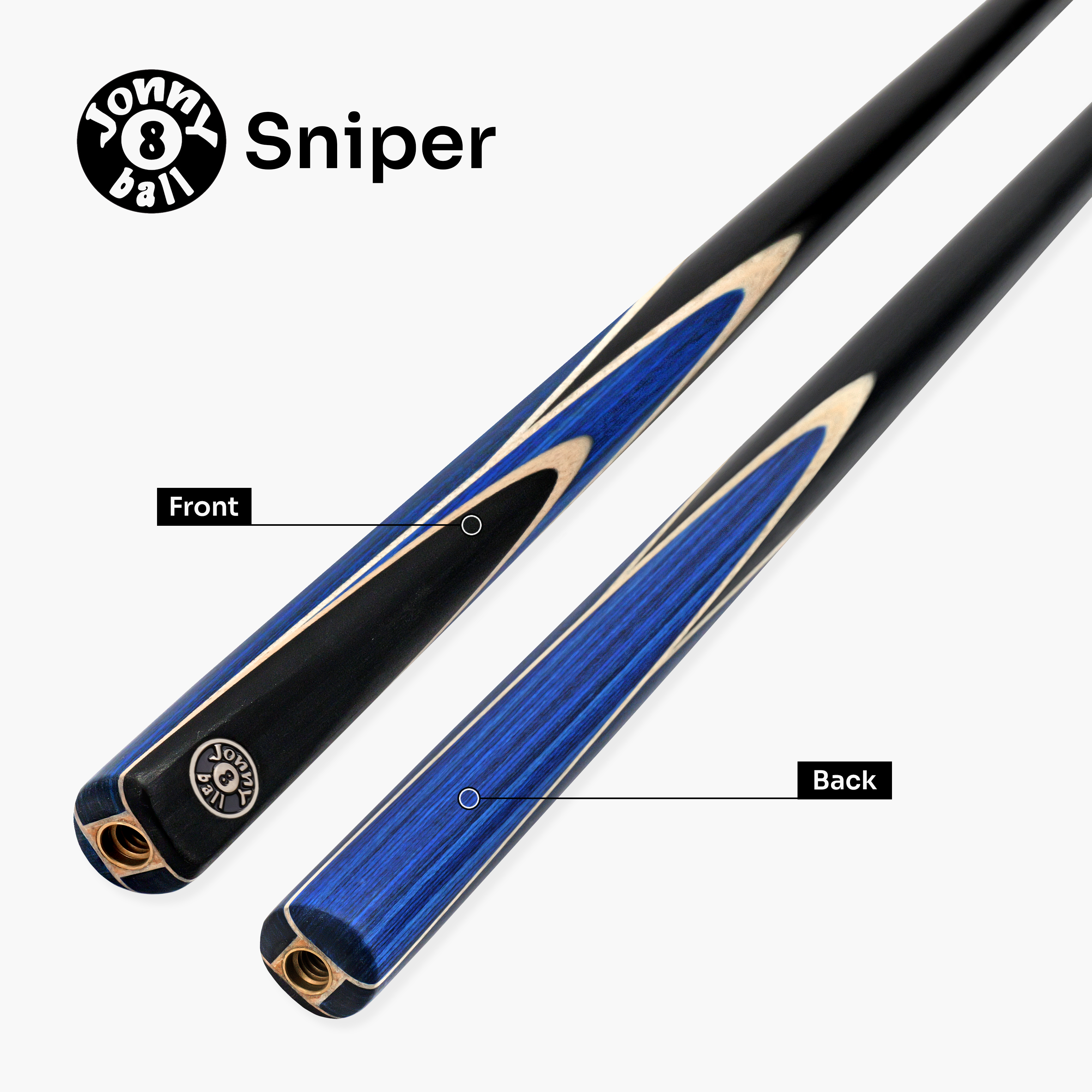 Jonny 8 Ball Sniper 57-inch 2-piece pool cue