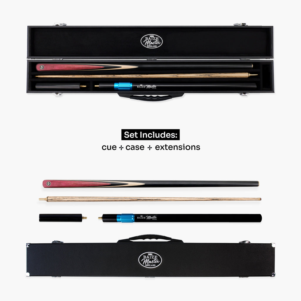 Baize Master Blackline Classic snooker cue and case set