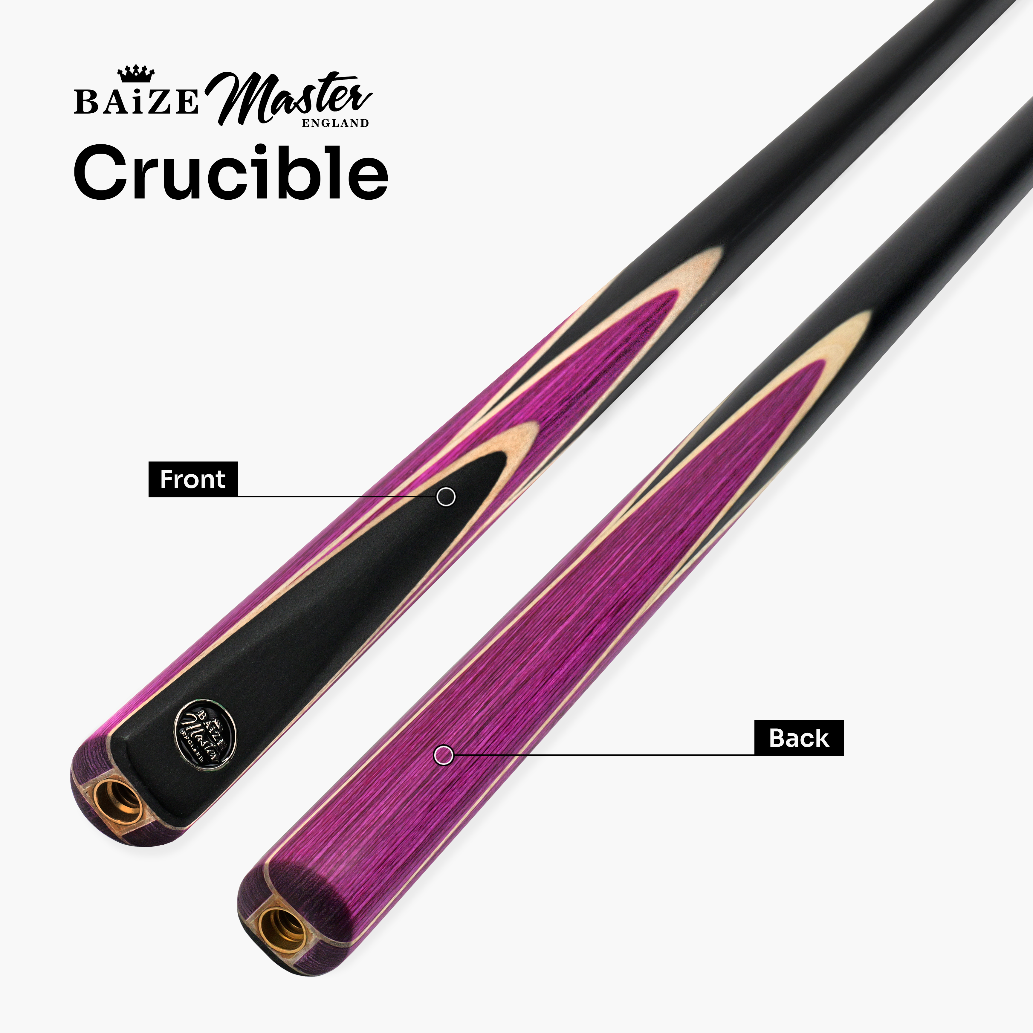 Baize Master Crucible 57-inch 2-piece cue - 9.5mm tip
