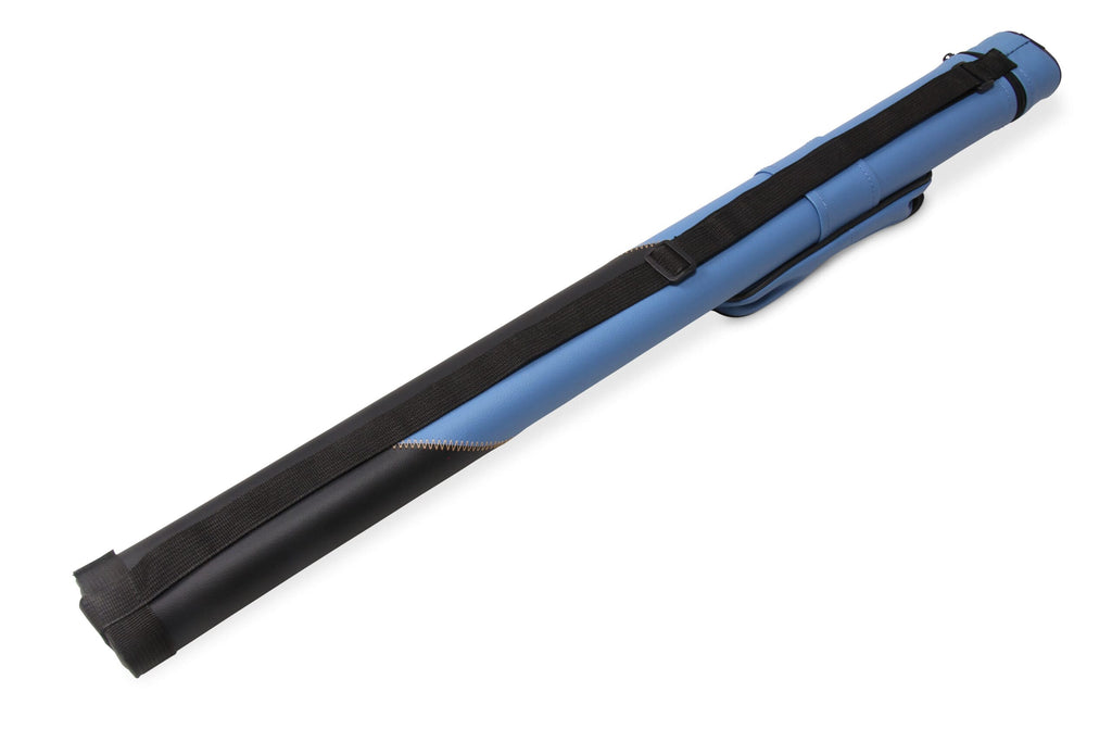Jonny 8 Ball Two Tone Oval Pool Cue Case - Holds One 2 Piece Cue + Accessories