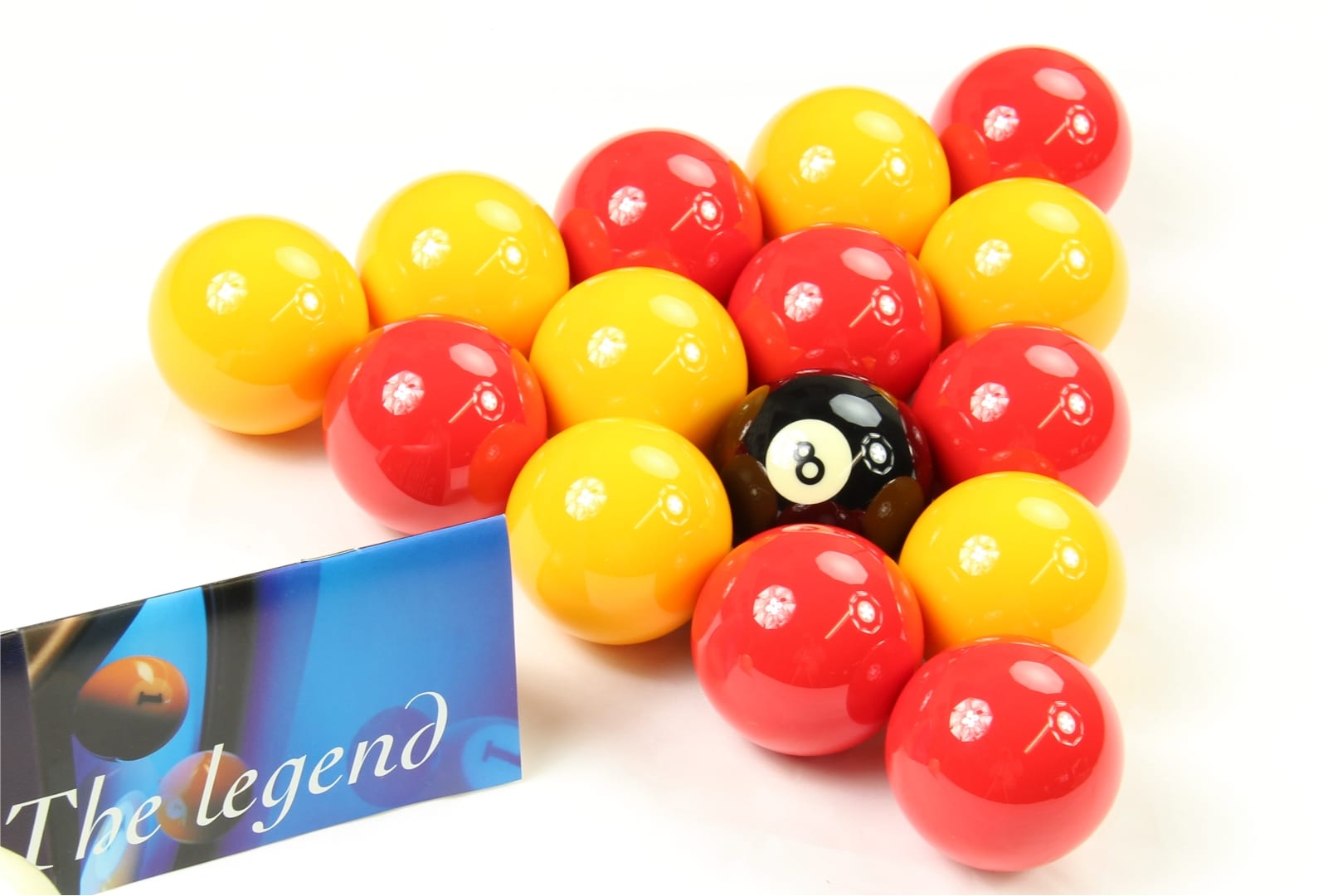 ARAMITH Premier Red & Yellow 2" Pool Balls + 1 7/8" Cue Ball - Suitable for Pubs
