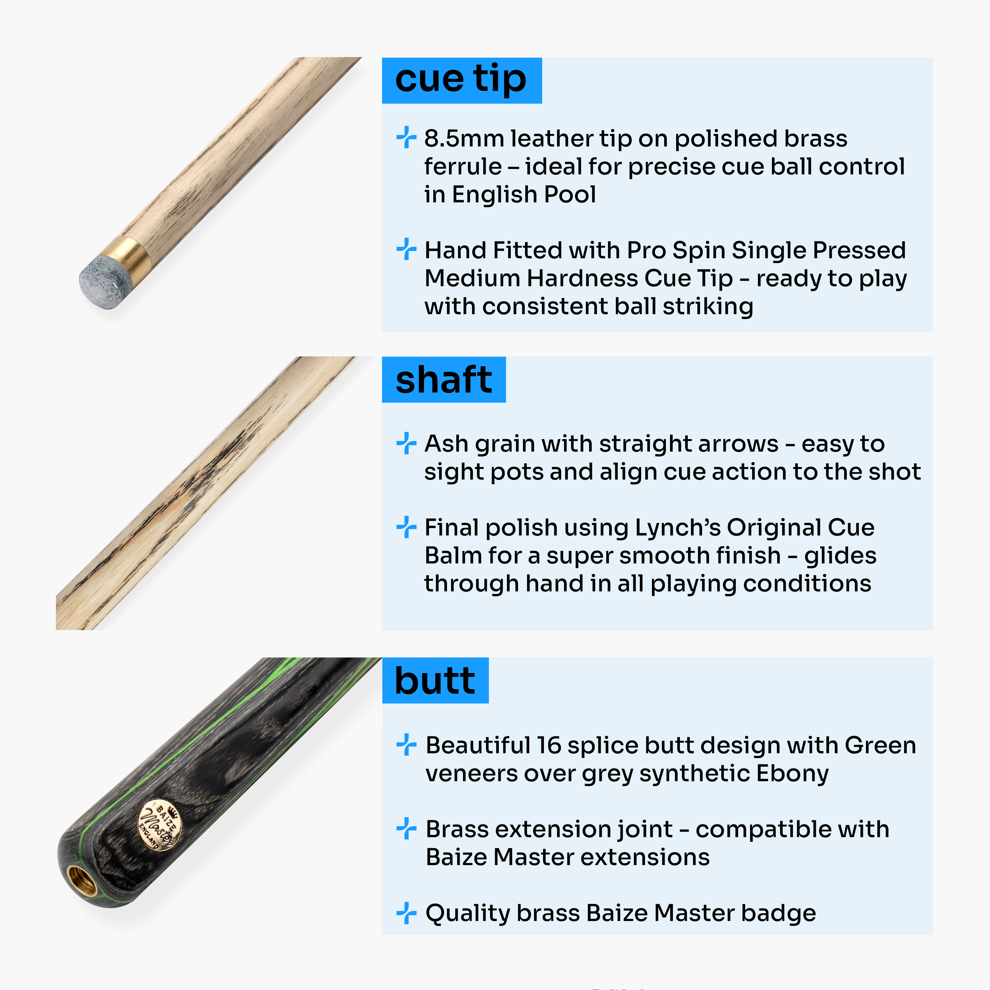 Baize Master G14 Emperor 57-inch 3/4 pool cue