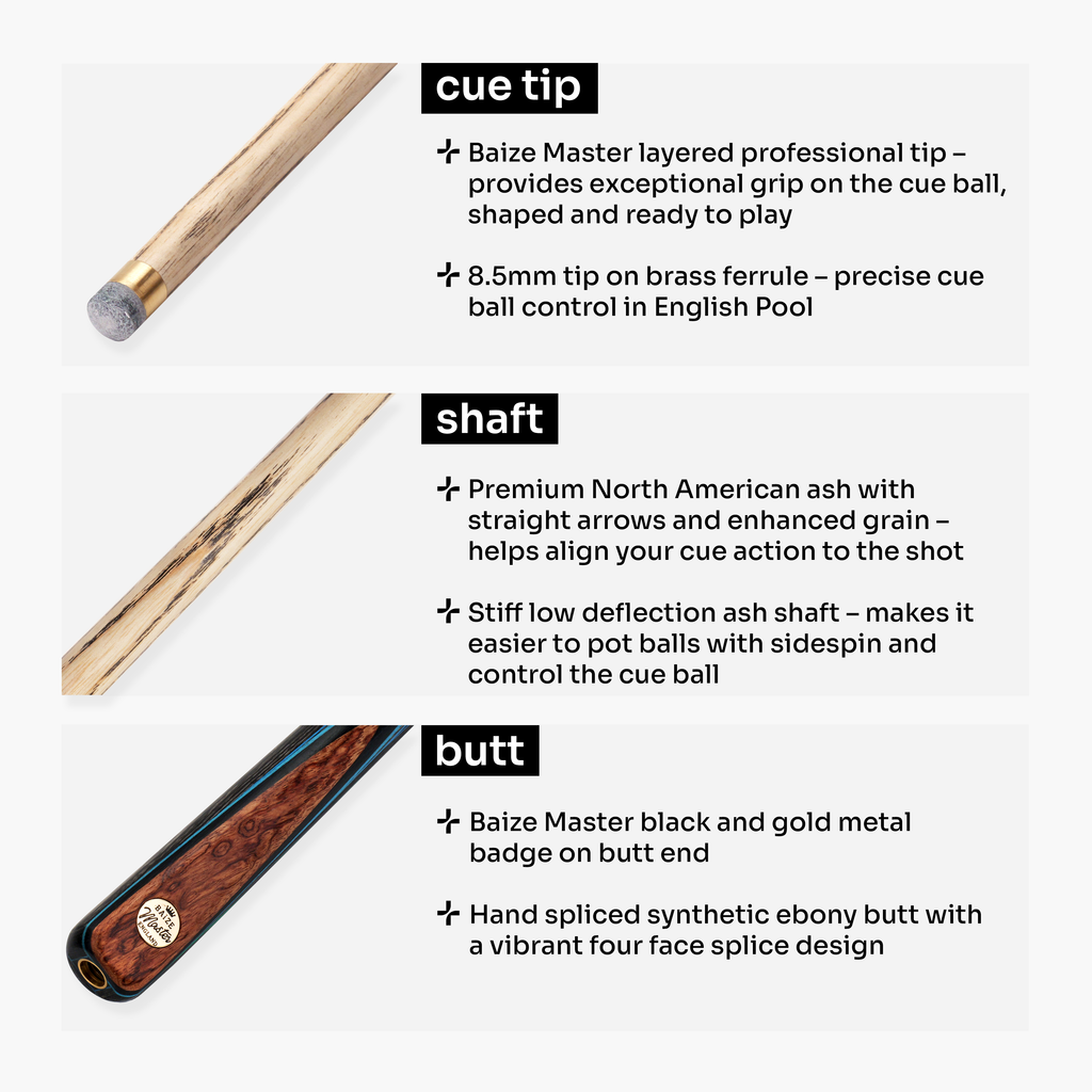Baize Master Sapphire Marksman 3/4 pool cue