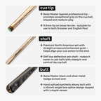 Baize Master Blackline Classic 2-piece snooker cue