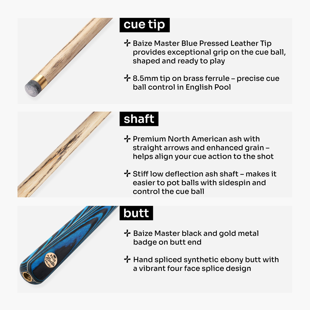 Baize Master Azure Marksman 3/4 pool cue
