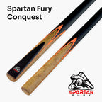 Spartan Fury CONQUEST 2 Piece Snooker Pool Cue and Soft Case Set 9.5mm Tip