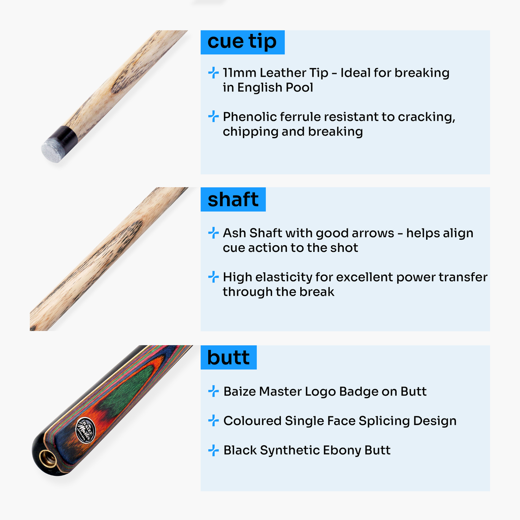 Baize Master Prism Crusher 57-inch pool break cue