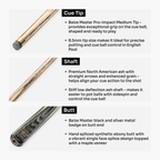 Baize Master Mint Marksman 3/4 pool cue