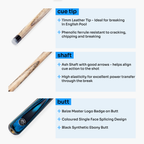 Baize Master Blue Crusher 3/4 pool break cue
