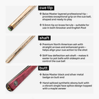 Baize Master Blackline Classic 2-piece snooker cue