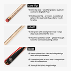 Jonny 8 Ball Sniper 57-inch 2-piece pool cue