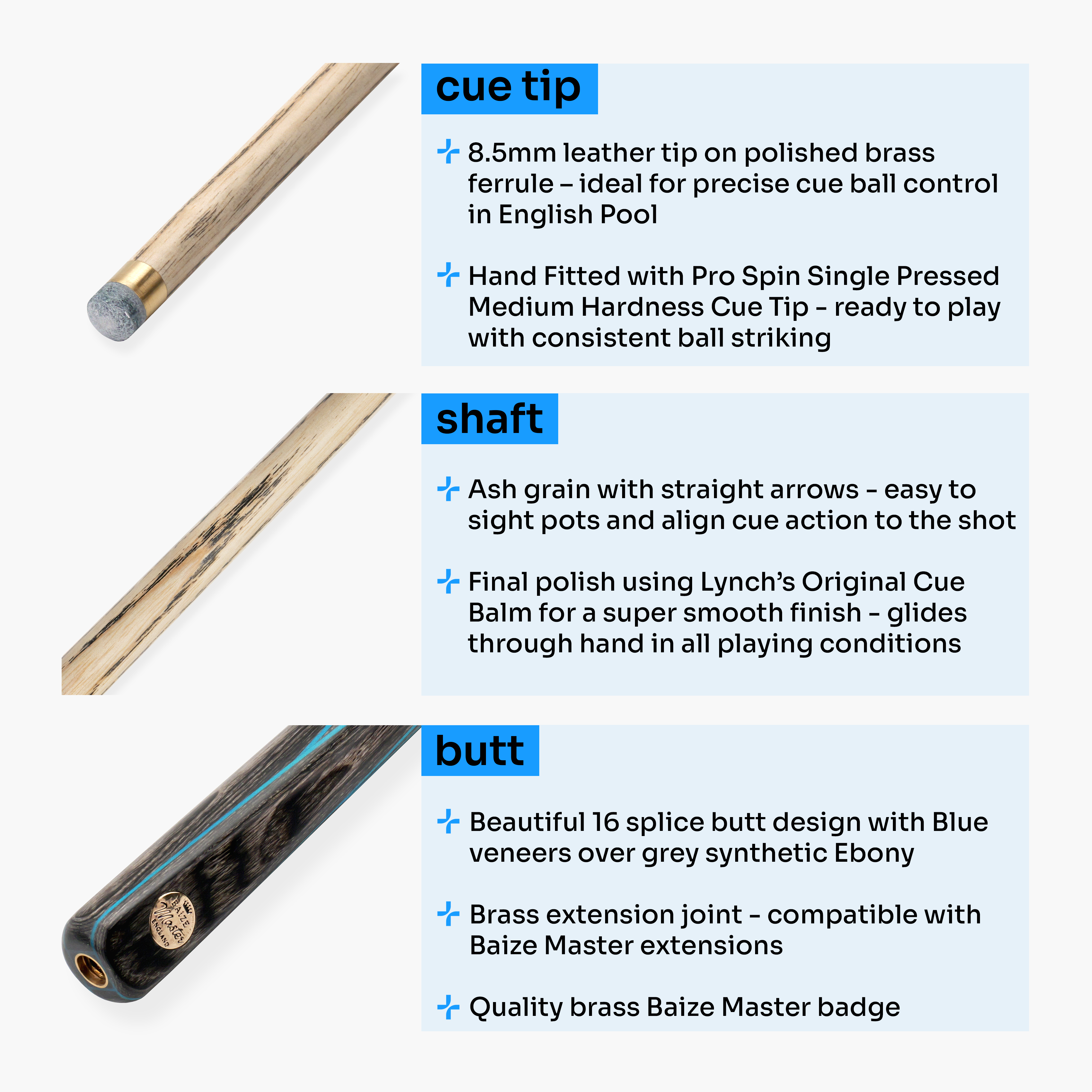 Baize Master G14 Emperor 57-inch 3/4 pool cue