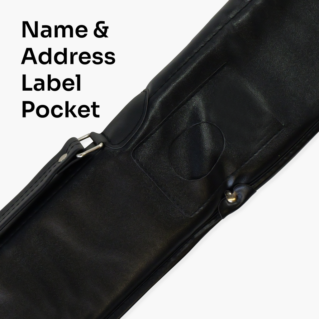 Economy black vinyl 48-inch junior cue case