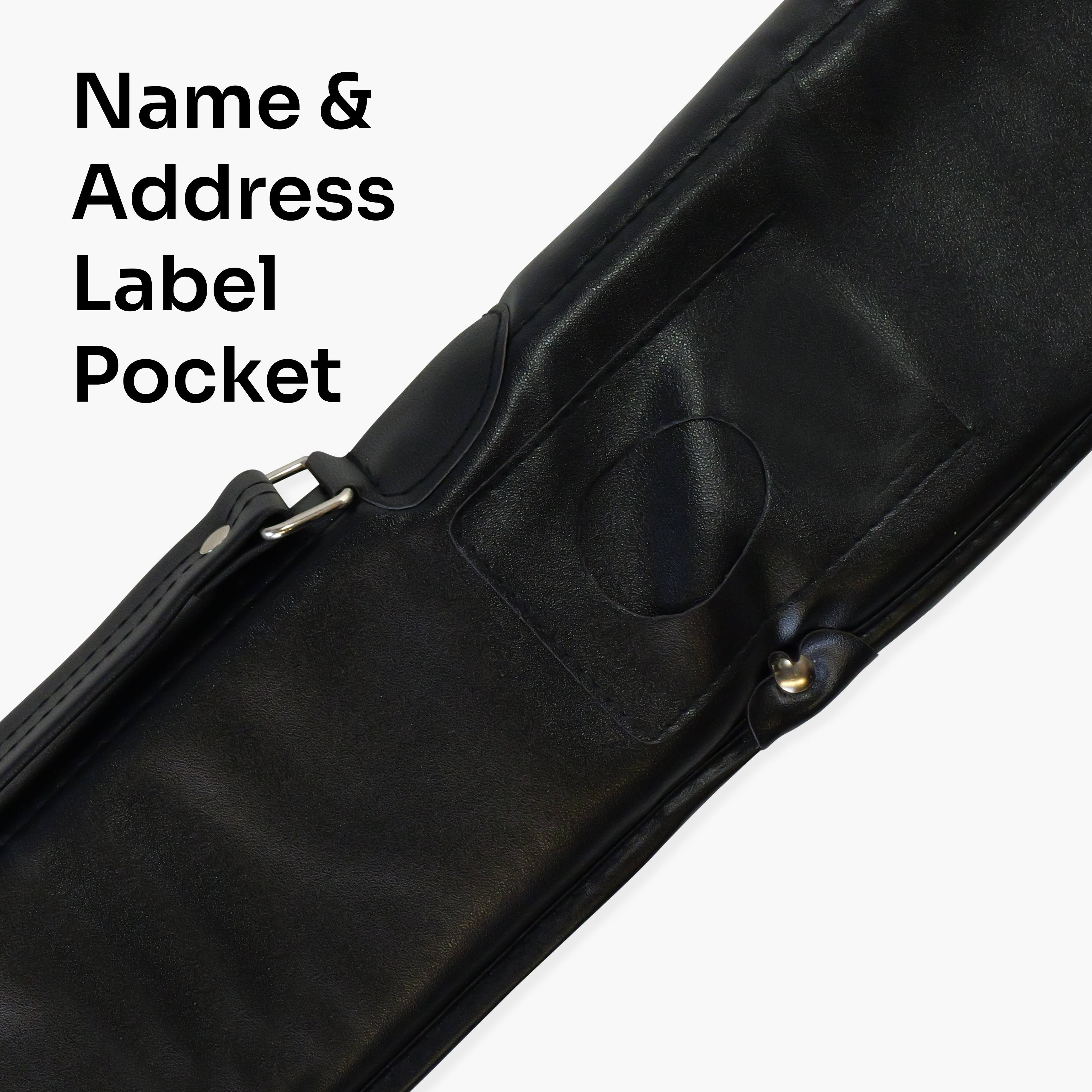 Economy black vinyl 48-inch junior cue case
