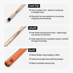 Baize Master Tan Crusher 57-inch pool break cue