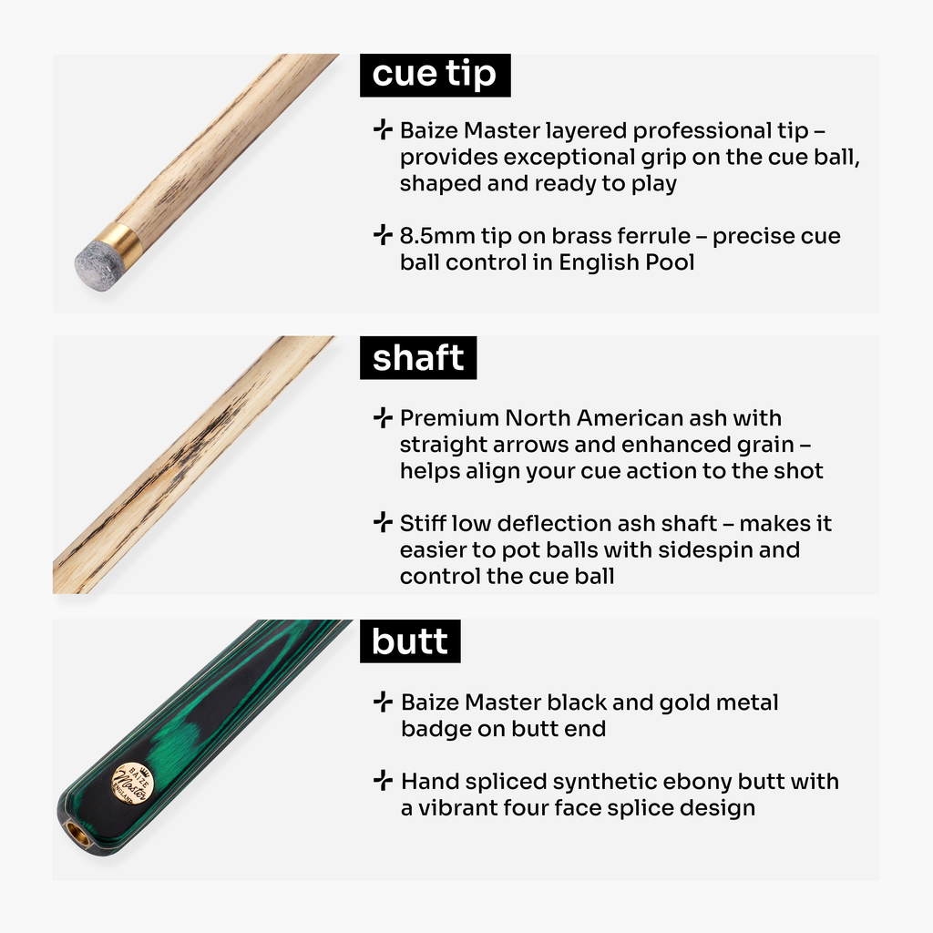 Baize Master Emerald Marksman cue and case set