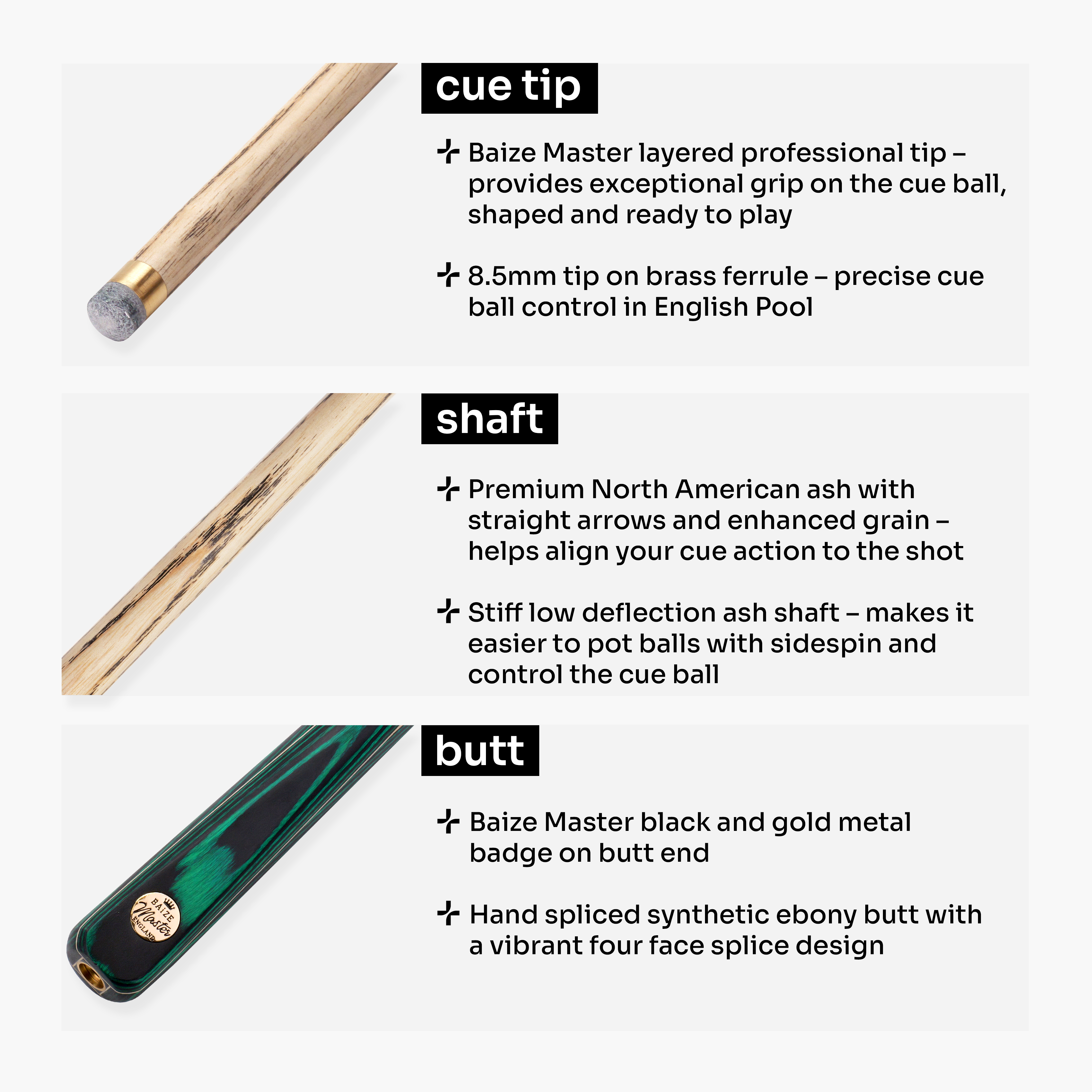 Baize Master Emerald Marksman cue and case set