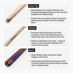 Baize Master Blackline Classic pool cue and case set