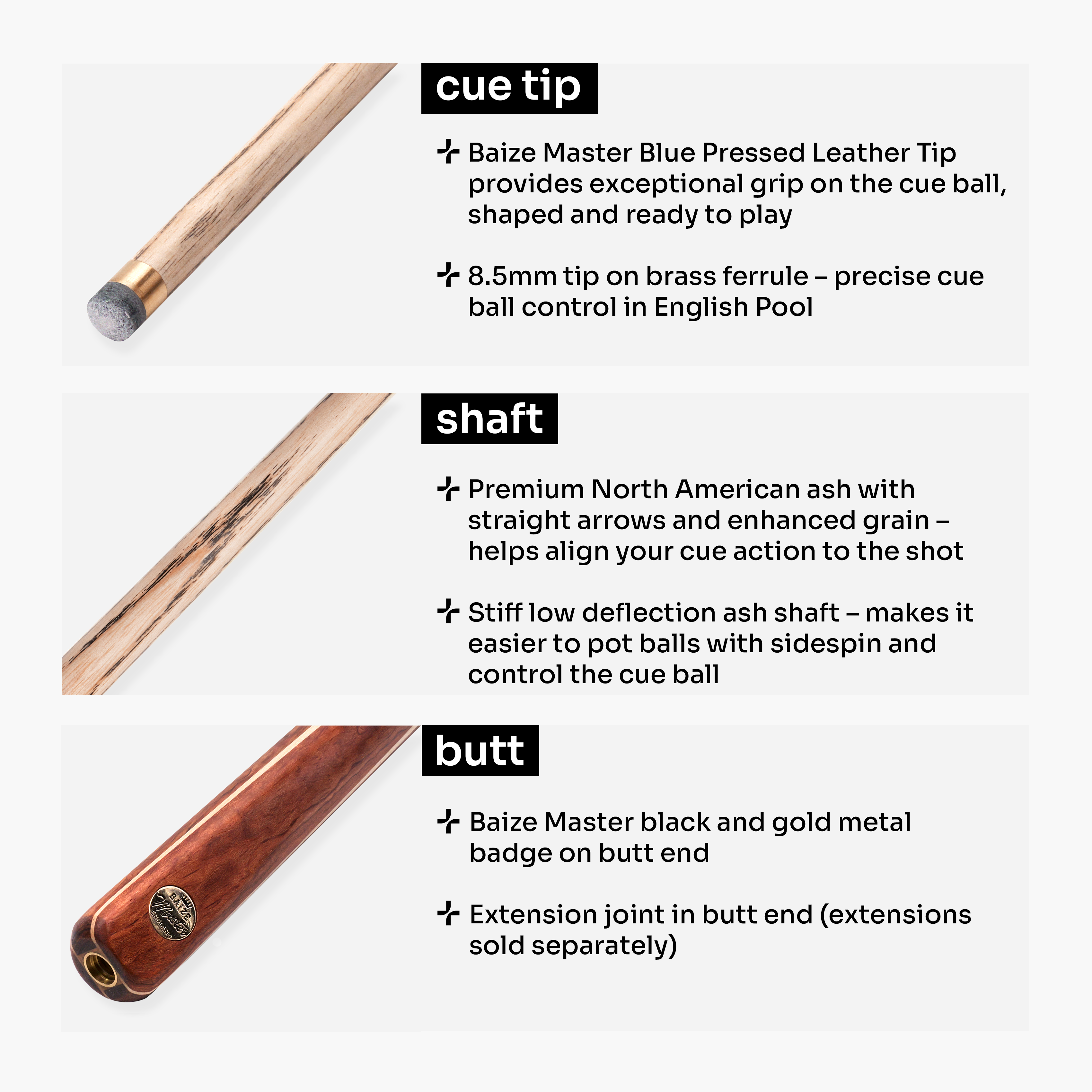 Baize Master Cedar Marksman 57-inch pool cue