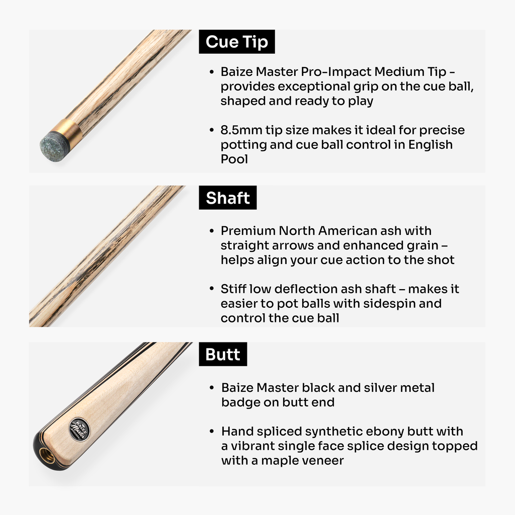 Baize Master Blackline Classic pool cue and case set
