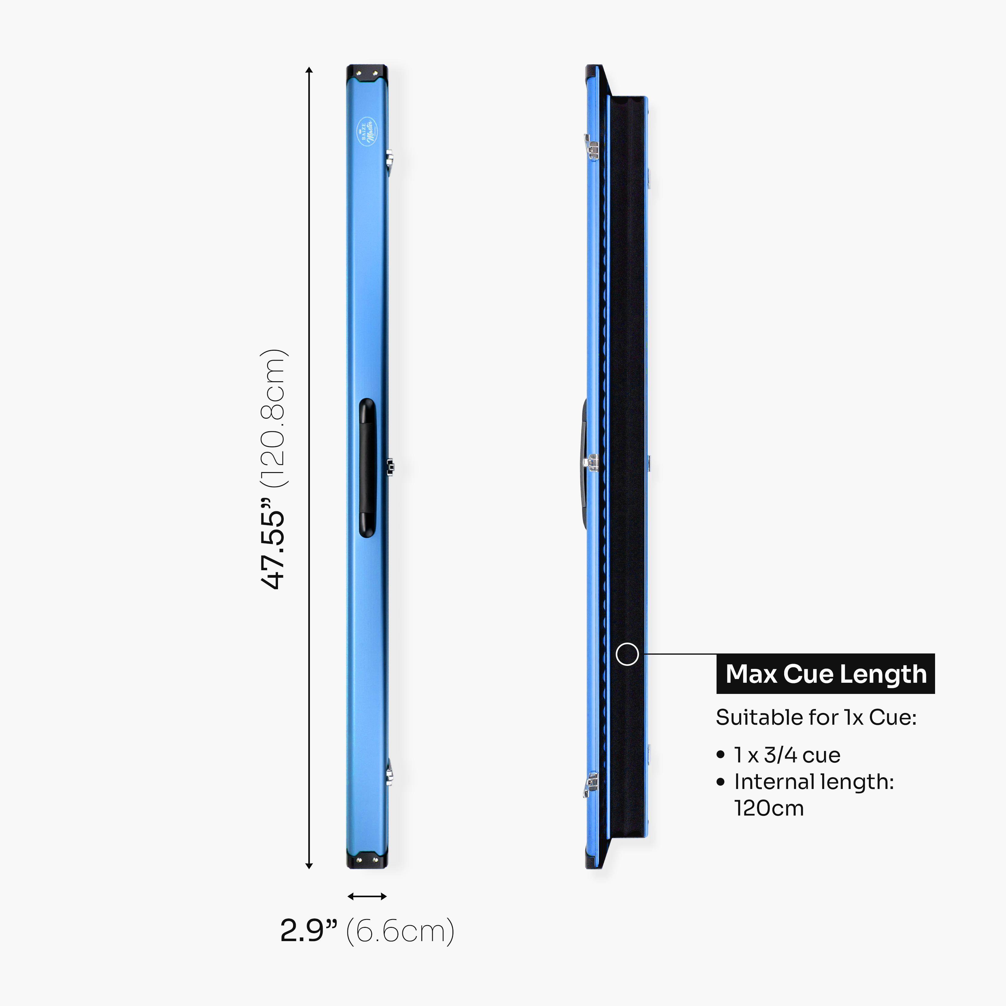 Baize Master Summit 2-slot 3/4 cue case