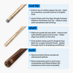 Baize Master Platinum Blue Flame 57-inch pool cue - 8.5mm tip