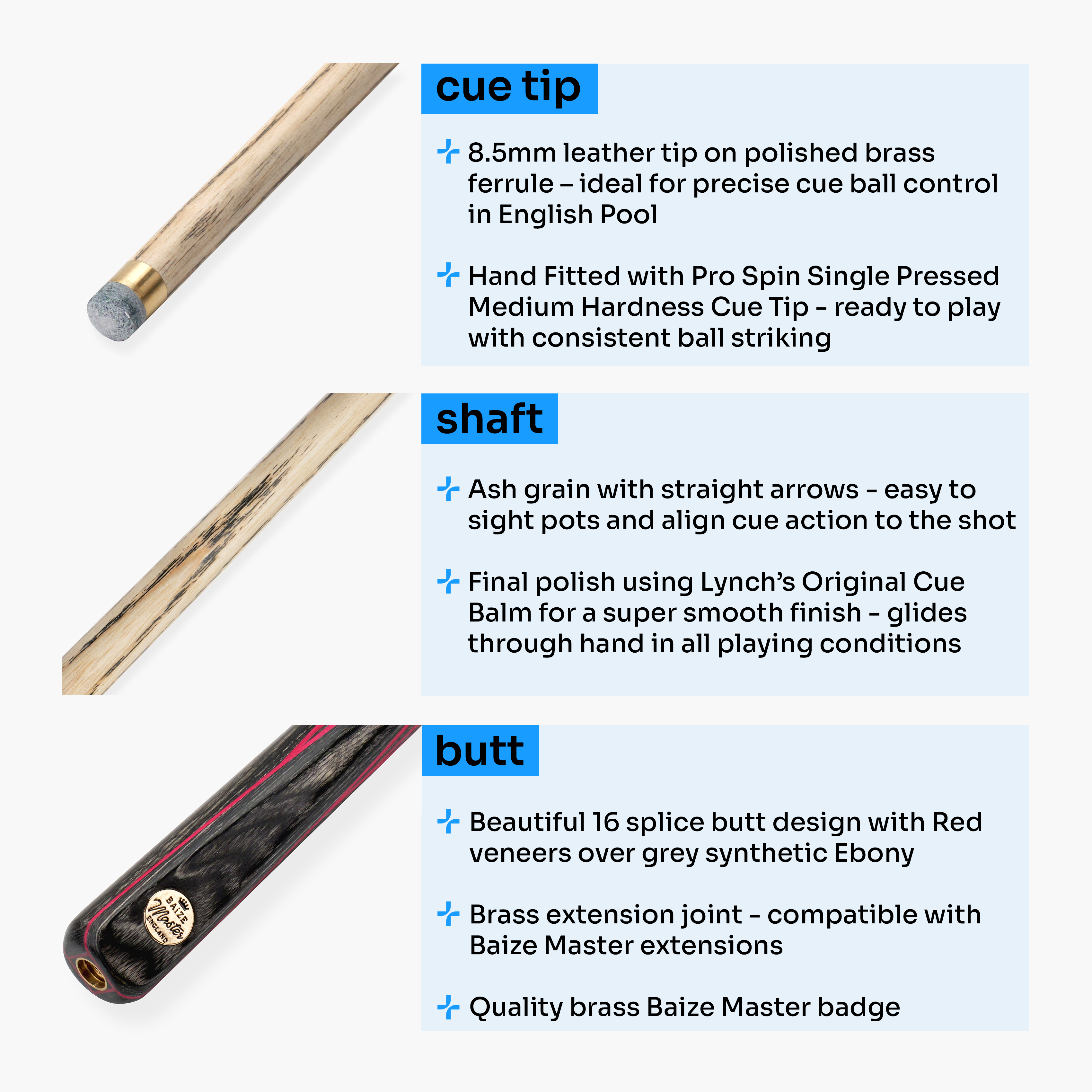 Baize Master G14 Emperor 57-inch 3/4 pool cue