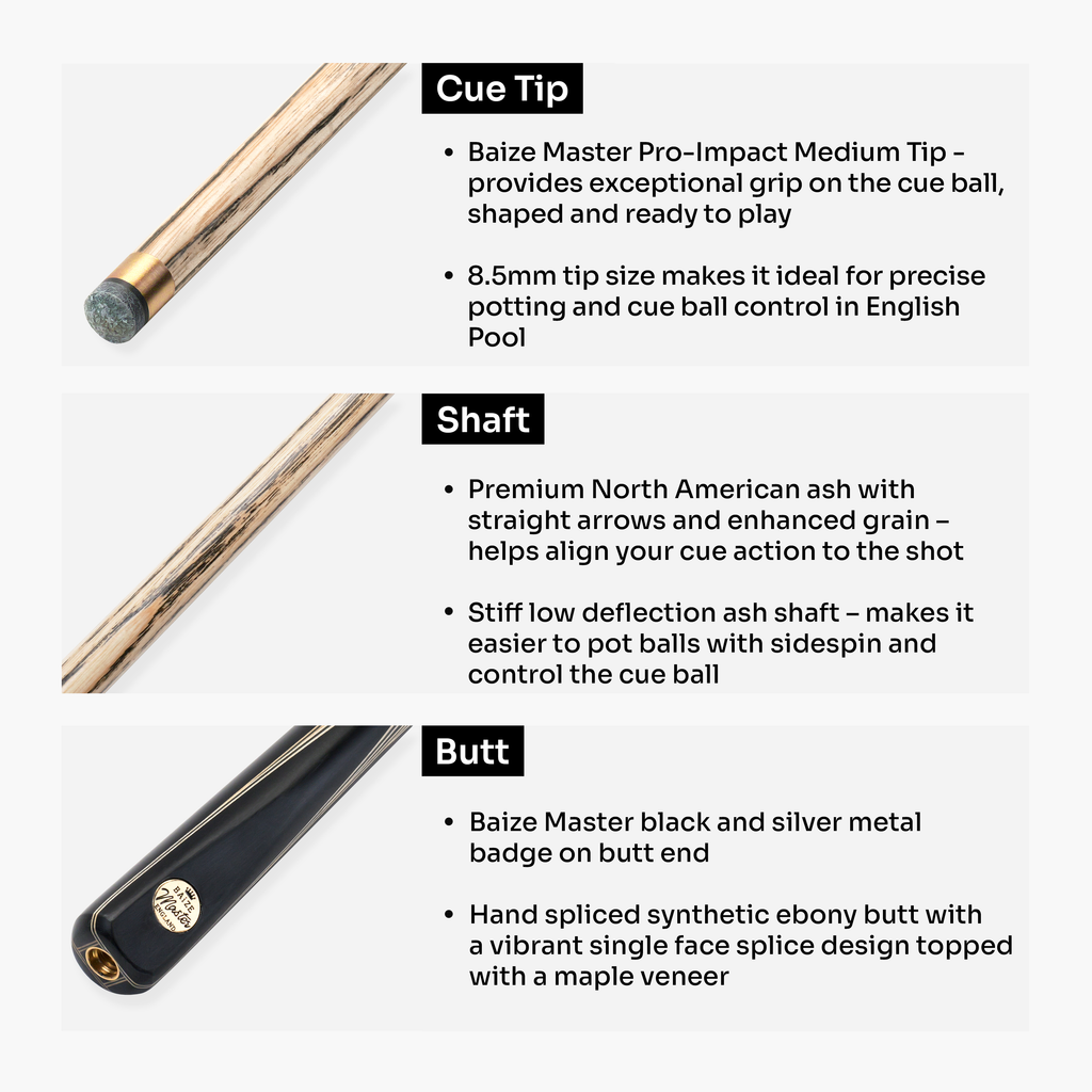 Baize Master Midnight Marksman 3/4 pool cue