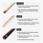 Jonny 8 Ball Sniper 57-inch 2-piece pool cue