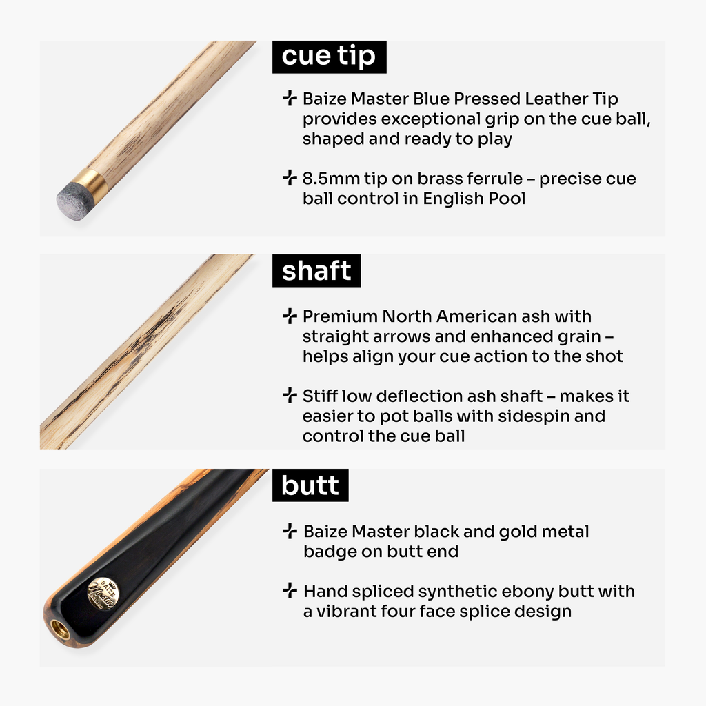 Baize Master Ember Marksman 3/4 pool cue Cue + Case