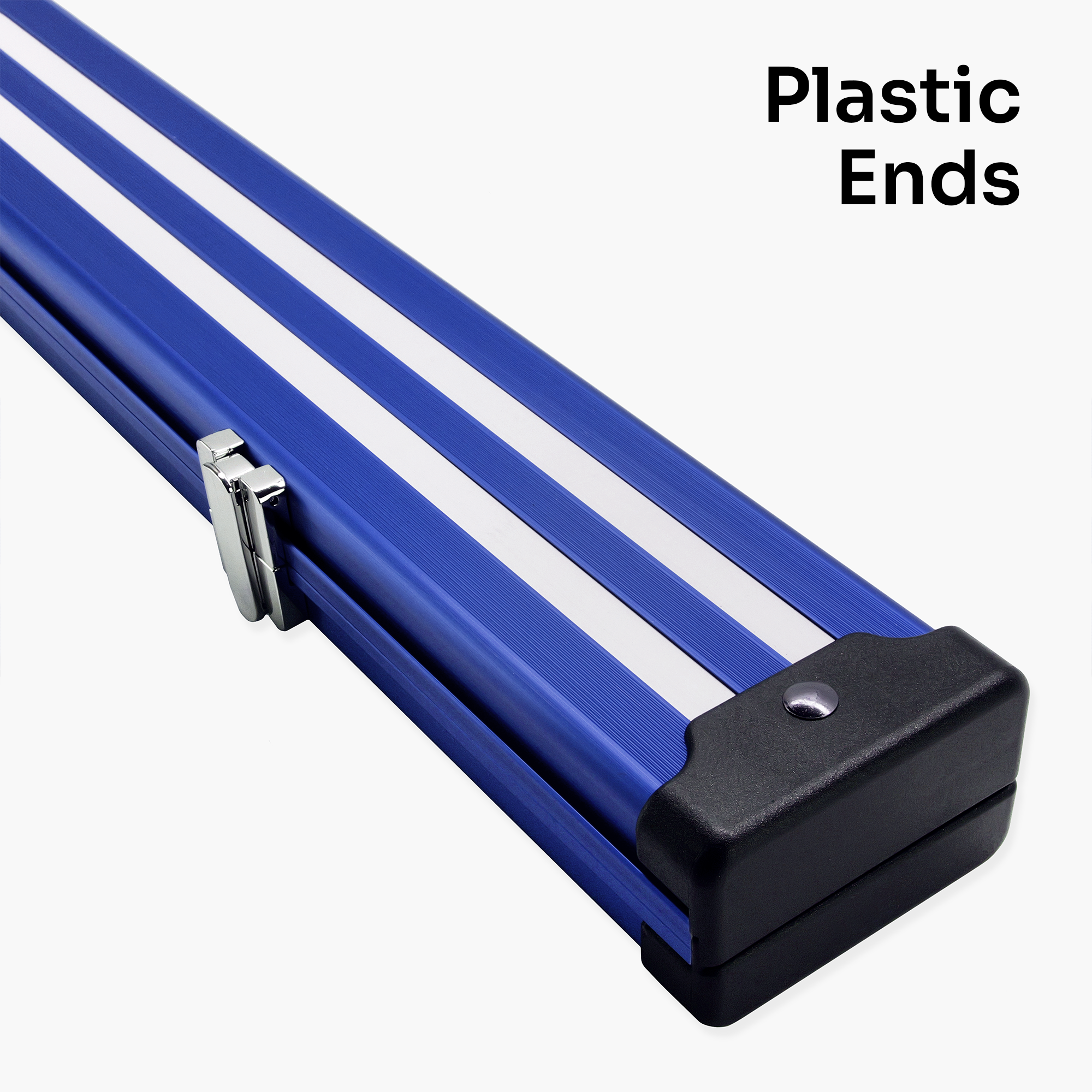 Silver Stripe Pro Aluminium Premium 3/4 Snooker and Pool Cue Case - Holds 1 x 3/4 Joint Cue + Extensions