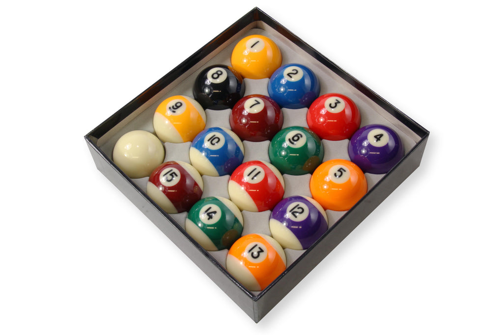 PREMIUM GRADE 2" Inch (50.8mm) Spots and Stripes English Pool Balls + 1 7/8 Inch Cue Ball - Perfect for Home Tables and Coin-operated Tables