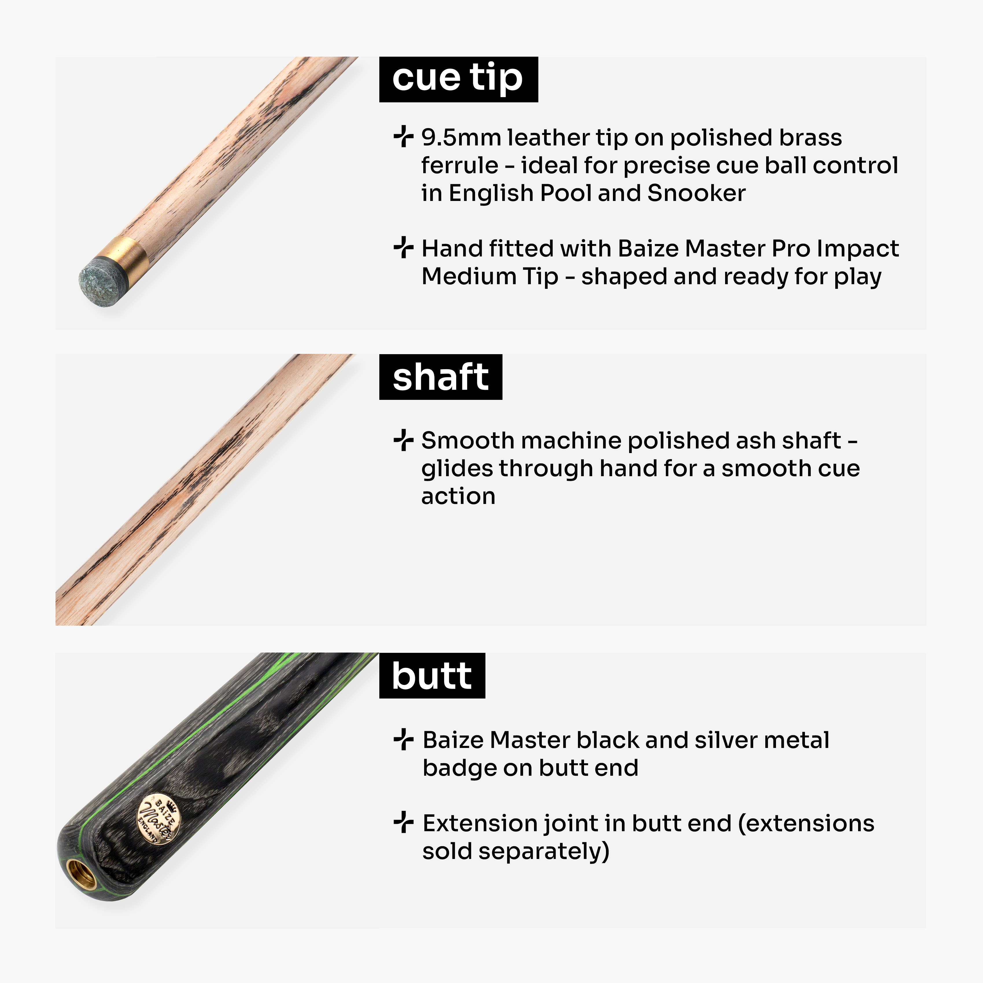 Baize Master Emperor 58-inch 3/4 cue
