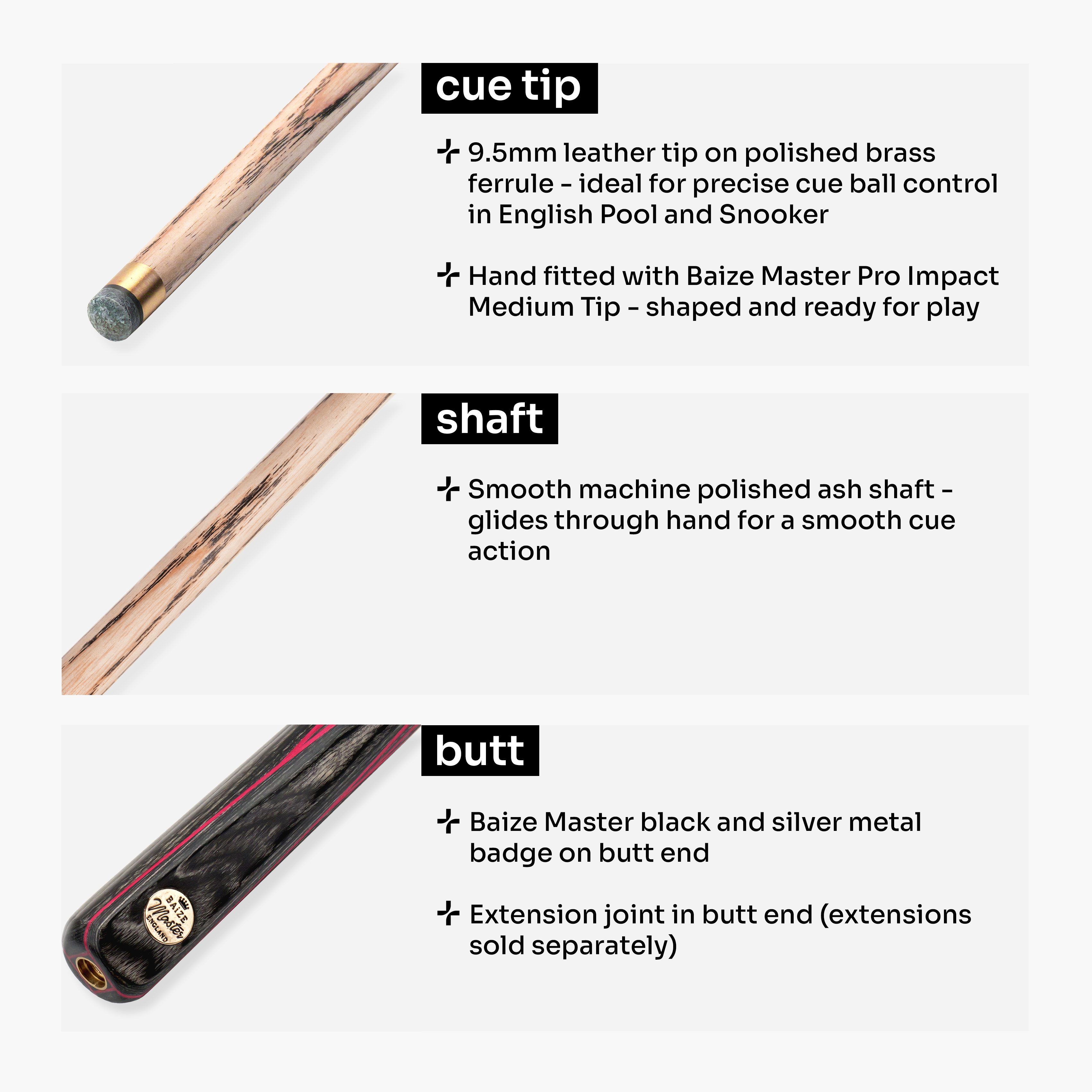 Baize Master Emperor 58-inch 3/4 cue