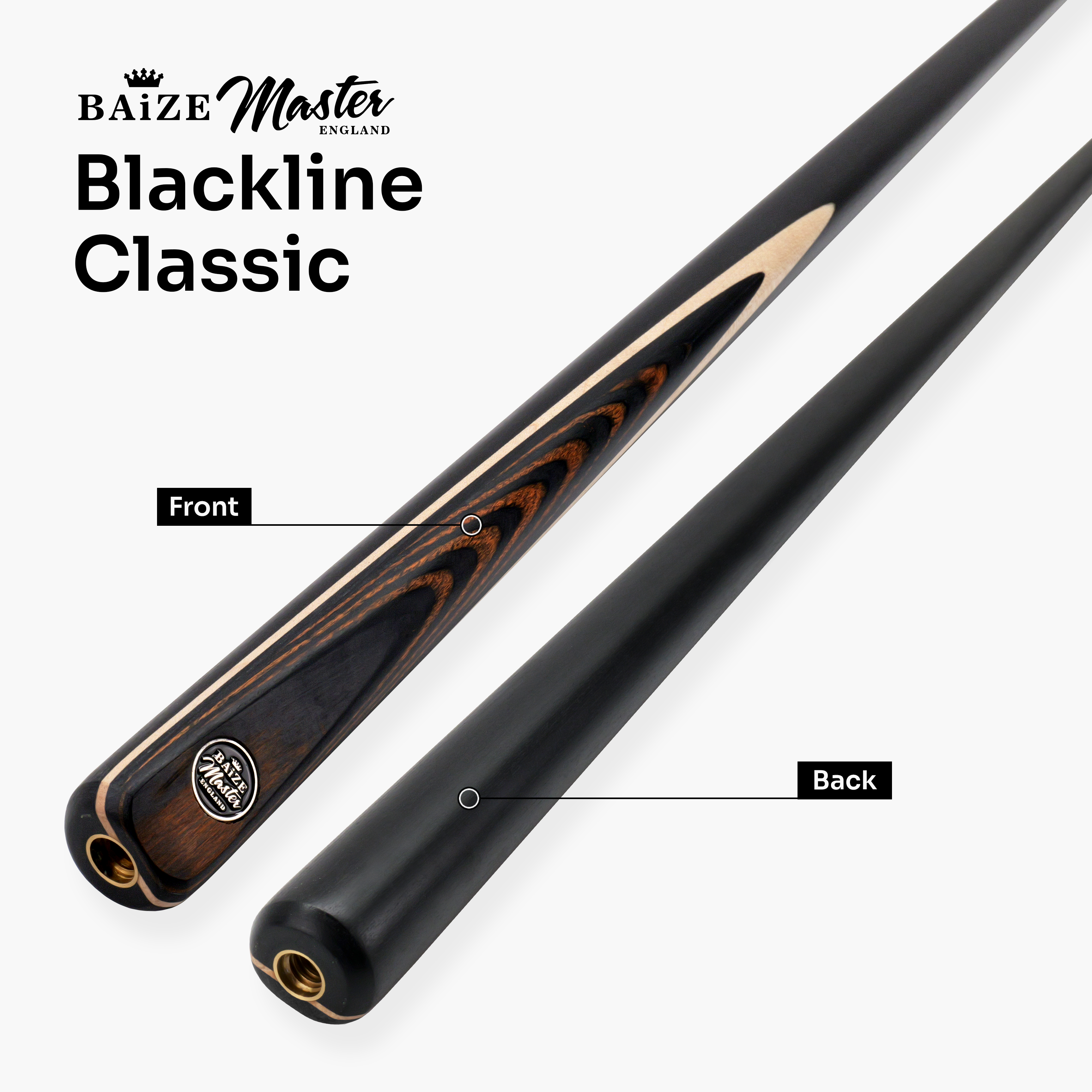 Baize Master Blackline Classic snooker cue and case set
