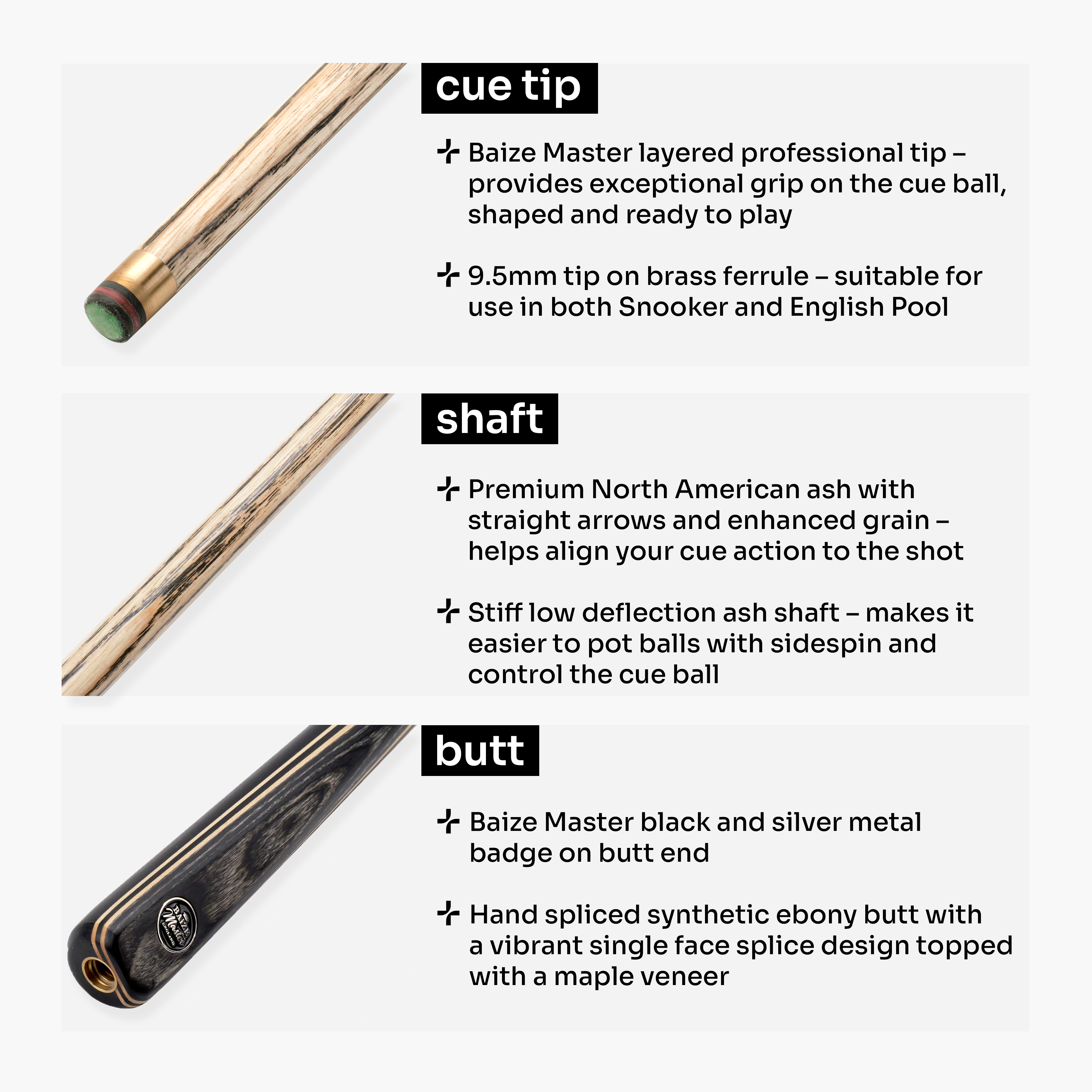 Baize Master Blackline Classic cue and case set
