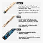 Baize Master Blackline Classic pool cue and case set