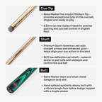 Baize Master Blackline Classic 2-piece pool cue