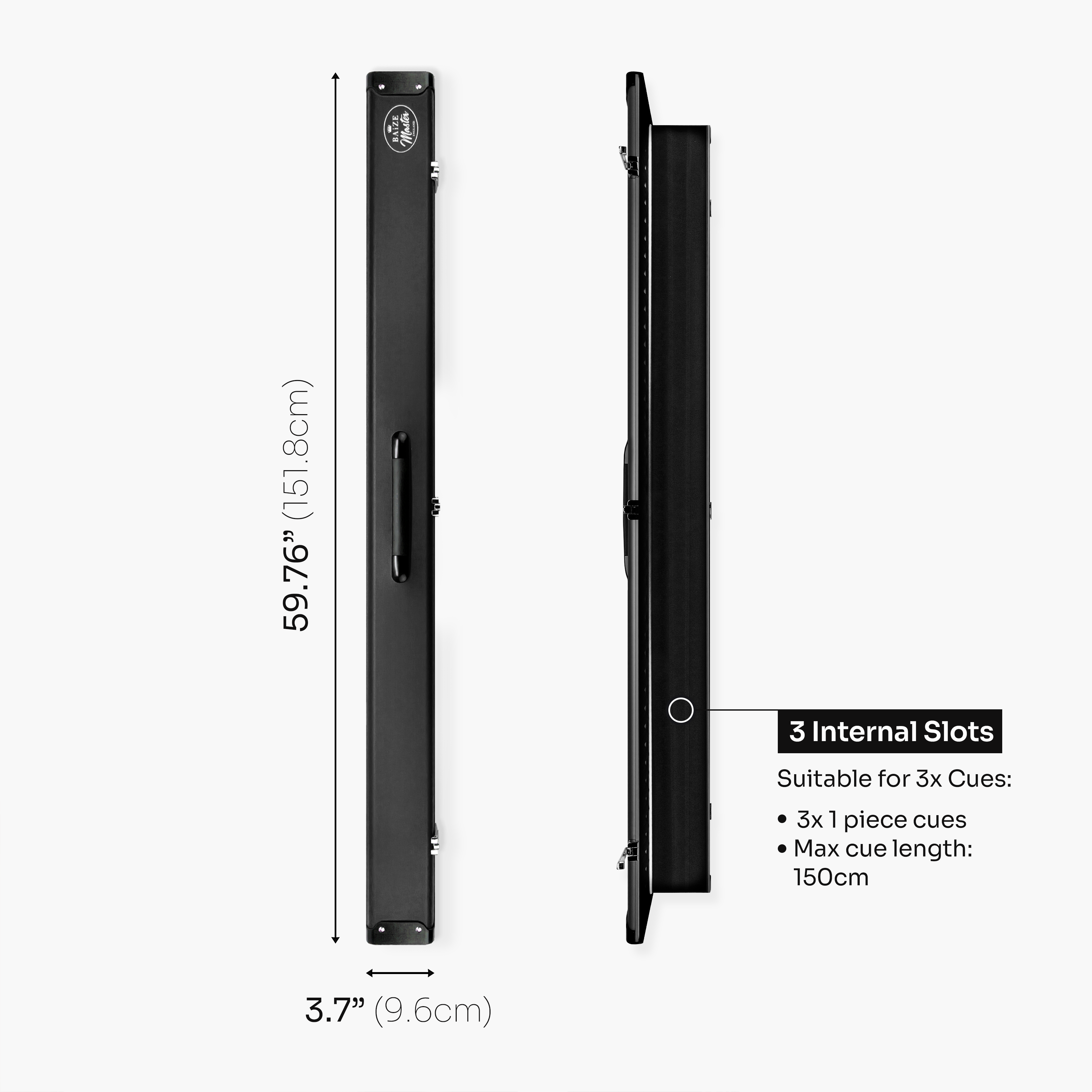 Baize Master Summit 3-slot one-piece cue case