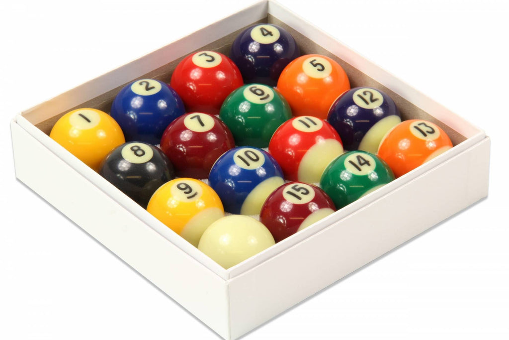 Jonny 8 Ball 38mm spots and stripes pool balls with triangle