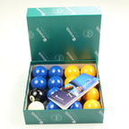 Aramith Premier blue and yellow 2-inch pool balls