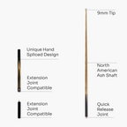 Jonny 8 Ball traditional 57-inch 3/4 cue with mini butt