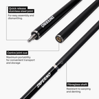 Jonny 8 Ball Inferno 2 Piece Graphite Fiberglass Snooker and Pool Cue 9.5mm Green Layered Tip