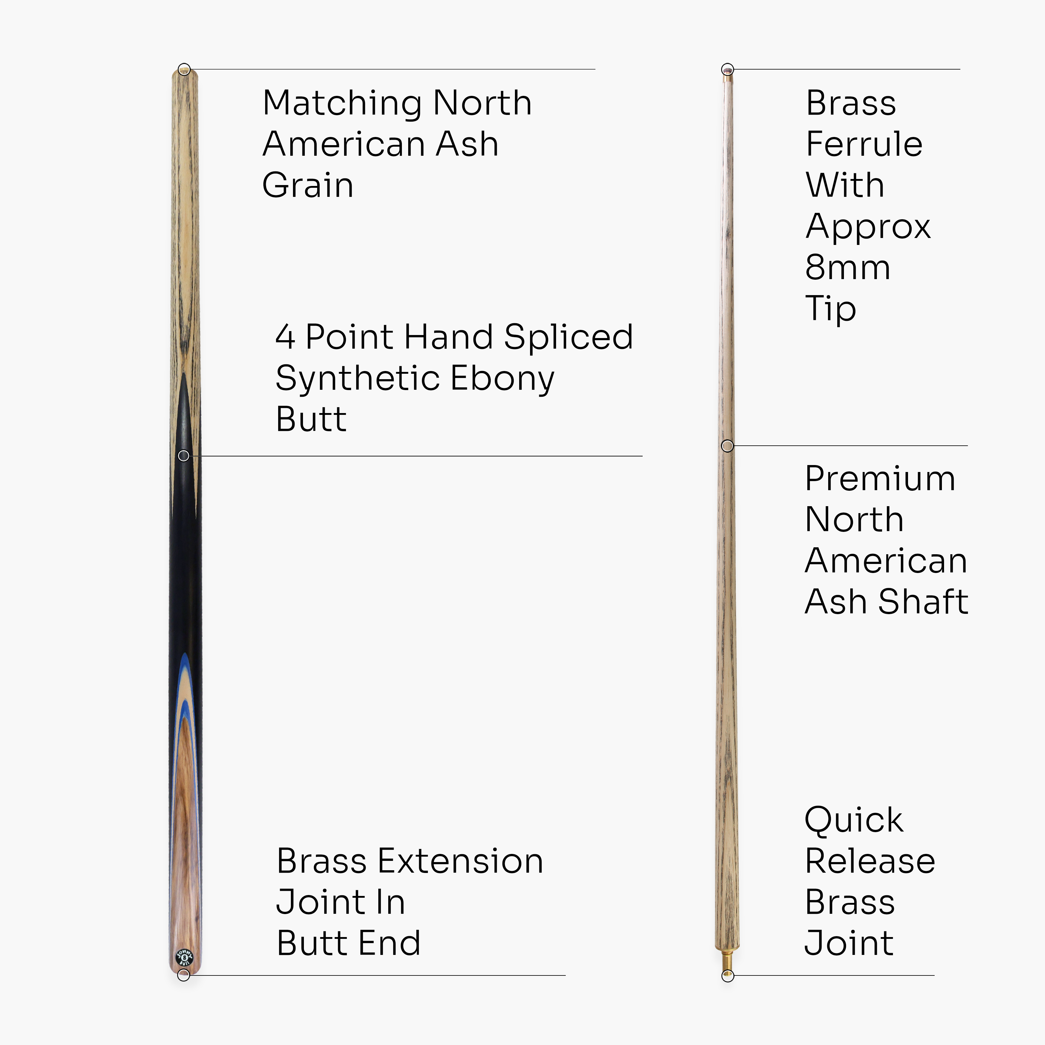 Jonny 8 Ball Challenger cue and hard case set